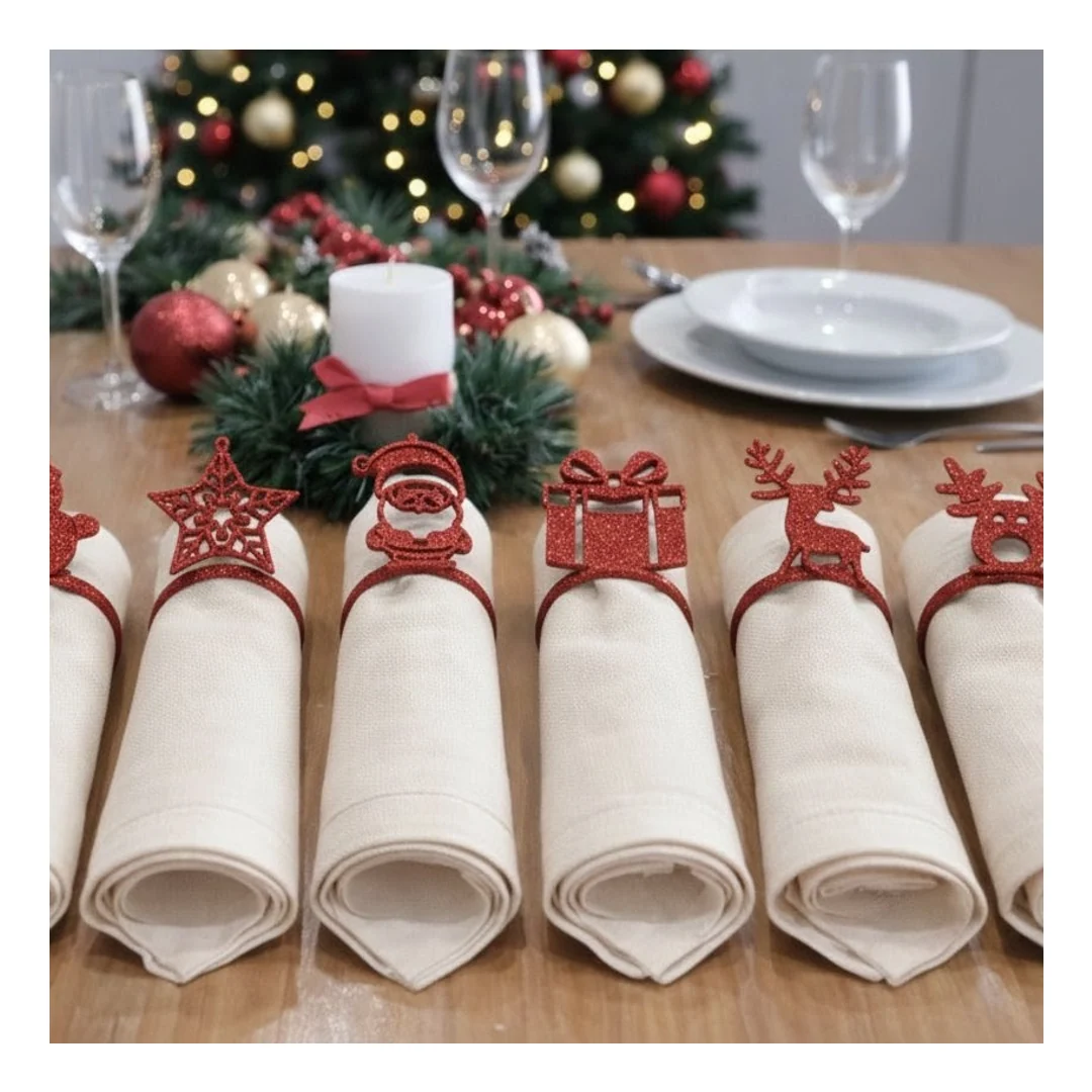Anéis de Guardanapo de Natal